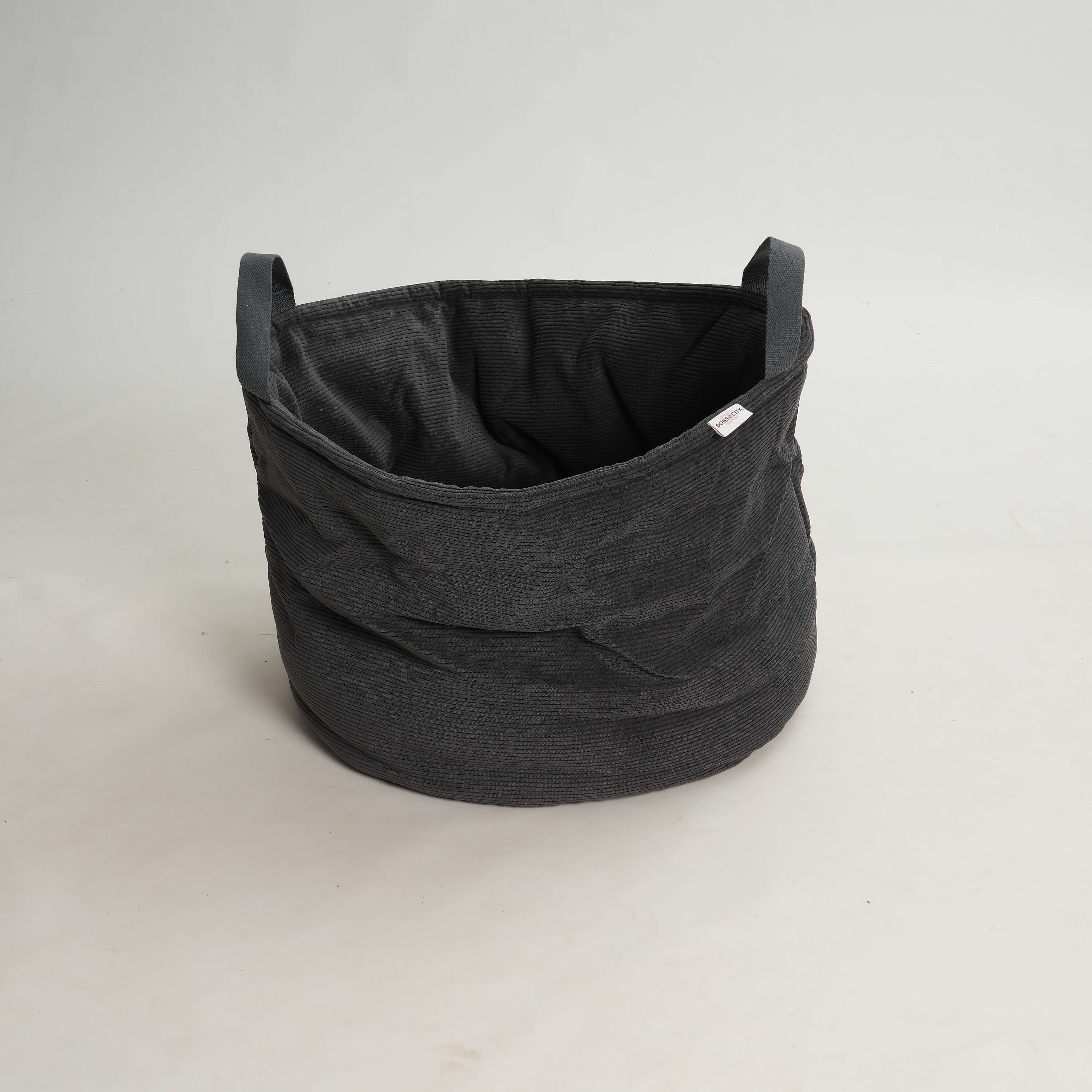 DOGS in the CITY® - Vente Caisse de transport – chat et chien - Panier pour chien Shopper Little Basket Chelsea Cord Graphite1