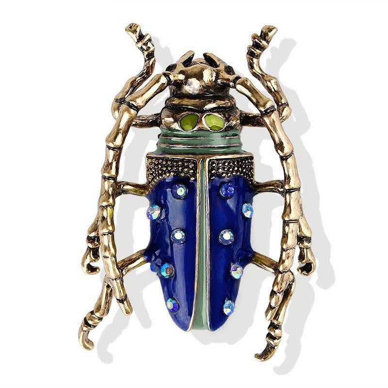 Tourtiwi – wholesale Brooch – Bee Beetle Crystal Pearl Brooch, Cute Insect Metal Pin16