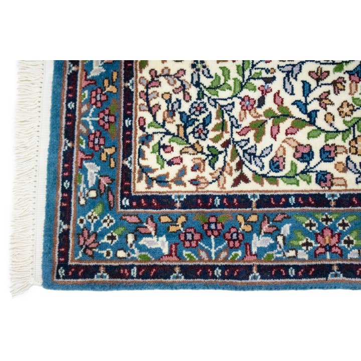 Magic Rugs Inc. - Wholesale Area Rug - Cream Floral 3X4 Kirman Oriental Rug | Oriental Natural Wool