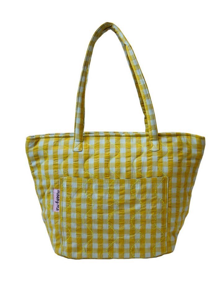 Citrus Seersucker Quilted Bag for wholesale by Mosey Me