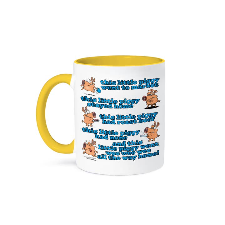 3dRose - Wholesale Coffee Mug - 3dRose, This Little Piggy Nursery Rhyme Cartoon, Mug