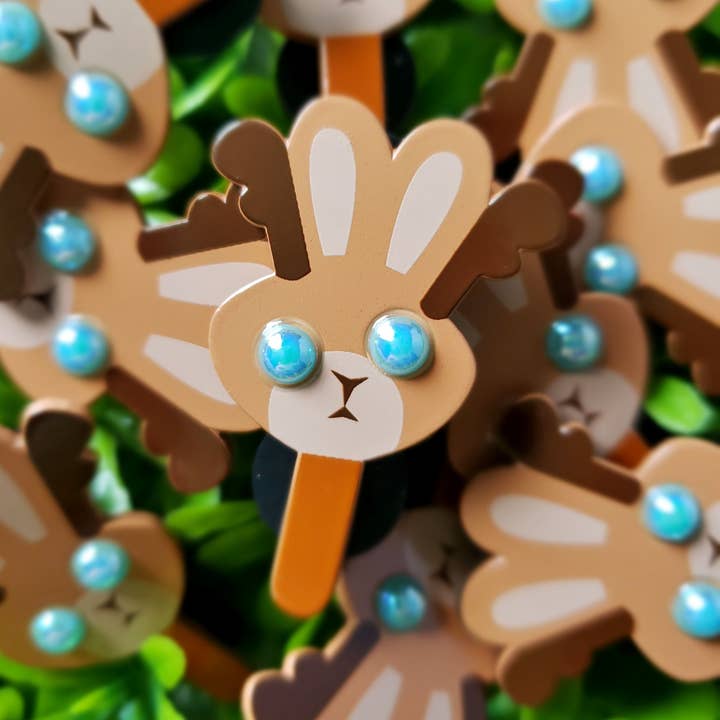 Jackalope Cryptid Popsicle Enamel Pin for wholesale by Fresh Hot Flavors LLC