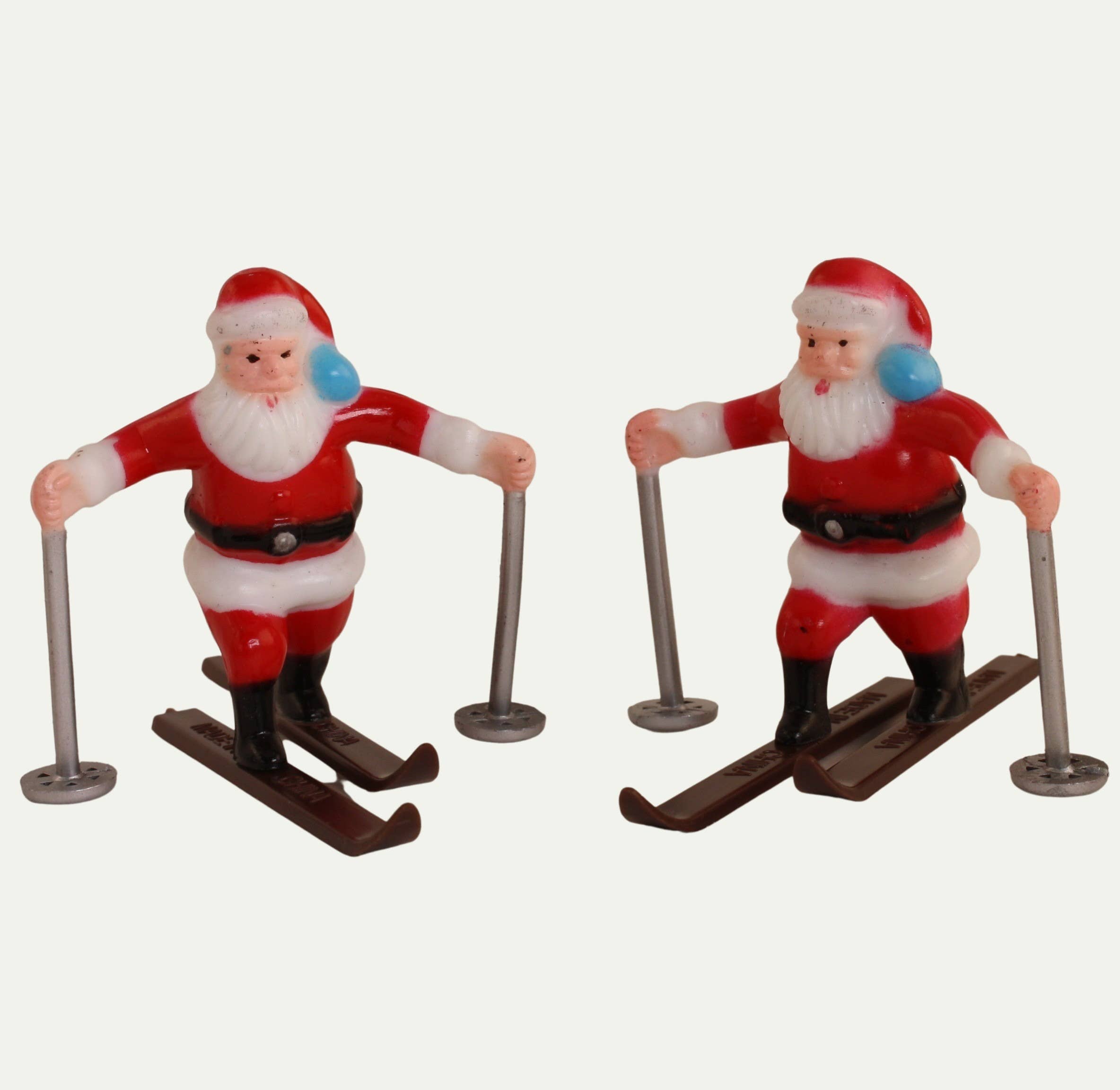 mix 60s Vintage Style Santa Skiers  Figurines - Set of Two for wholesale on Faire4