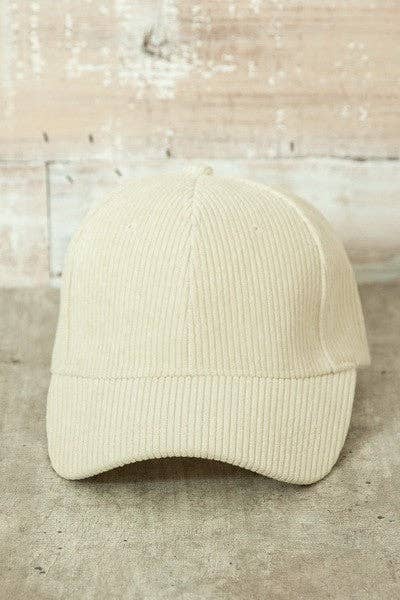 JOSSLYN by wall to wall - Wholesale Baseball Cap - Women's - PLAIN CORDUROY BASEBALL CAP | 40CP0164