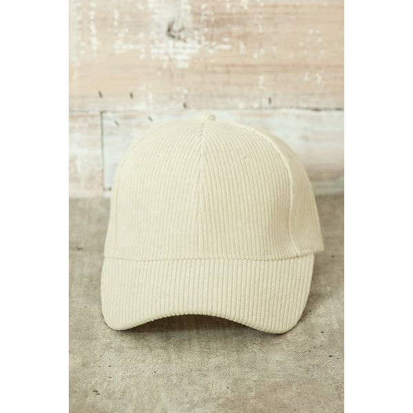 JOSSLYN by wall to wall - Wholesale Baseball Cap - Women's - PLAIN CORDUROY BASEBALL CAP | 40CP0164