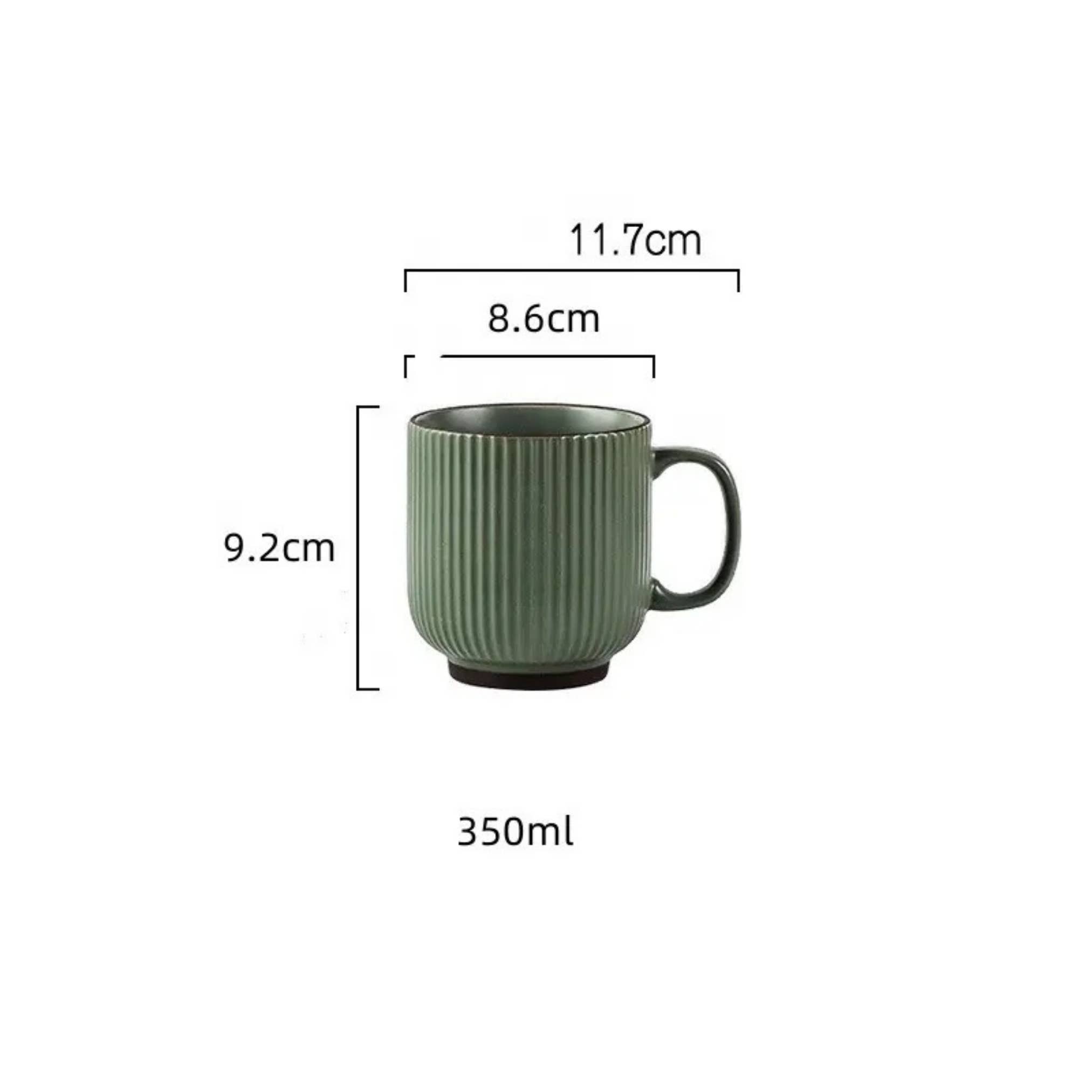 The Arinna Collection LLC - Wholesale Coffee Mug - Coffee Mug with Striped Modern Vintage Nordic Style-12 oz 2