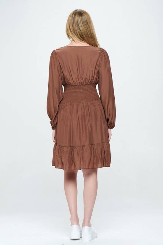 Hesperus - Wholesale Dress - Women's - Smocked Waist Square Neck Dress13