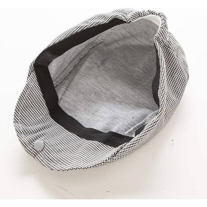 Fennco Styles - Wholesale Kids Hat - Kids - Black Herringbone Cotton Toddler Flat Cap – Two Ways to Wear1