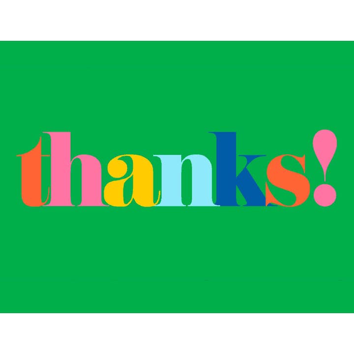 Thanks Folded Note Cards, Kelly for wholesale by Taylor Beach Design