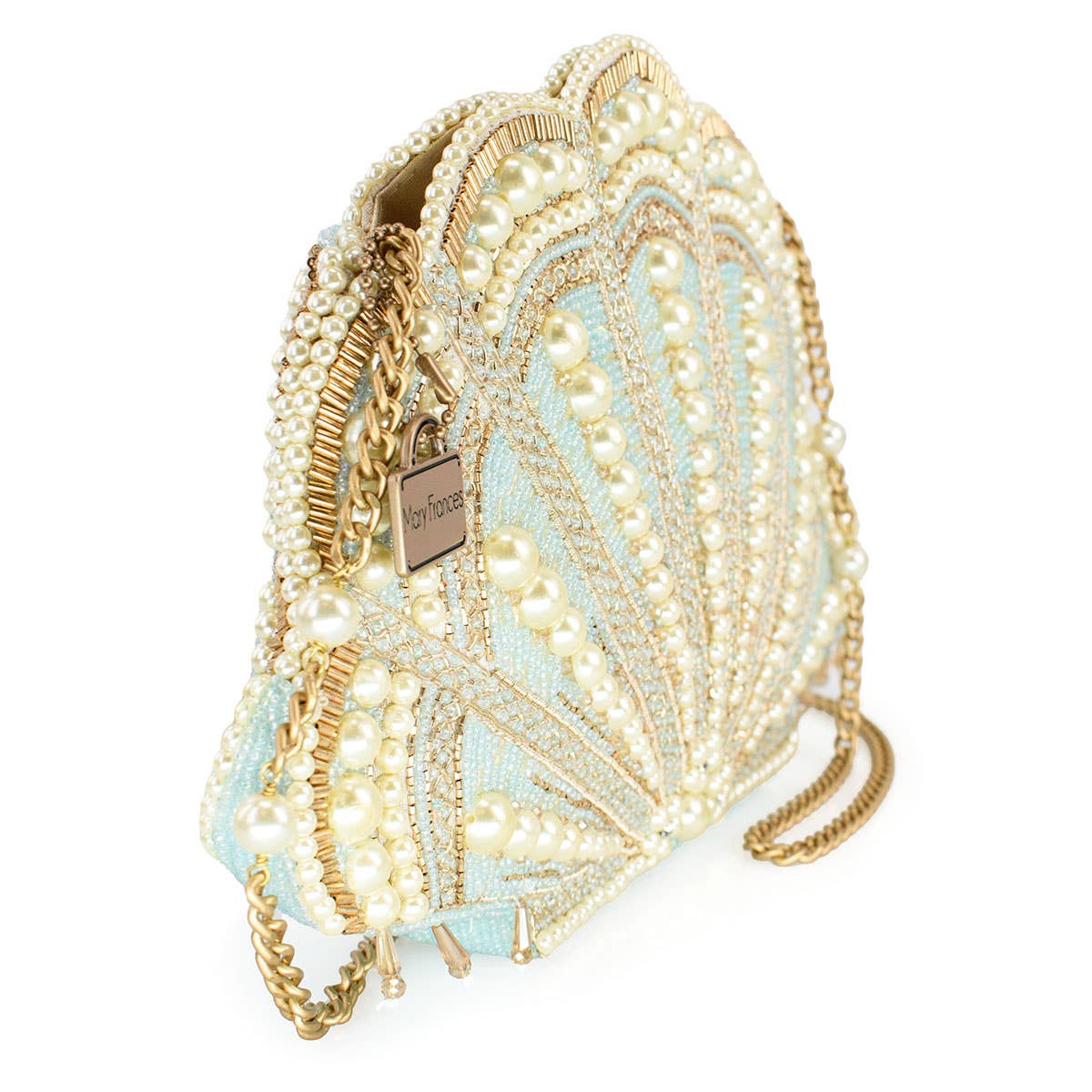 Mary Frances Accessories - Wholesale Crossbody Bag - Women's - Seaside Luxury Pearl and Beaded Shell Crossbody Handbag1