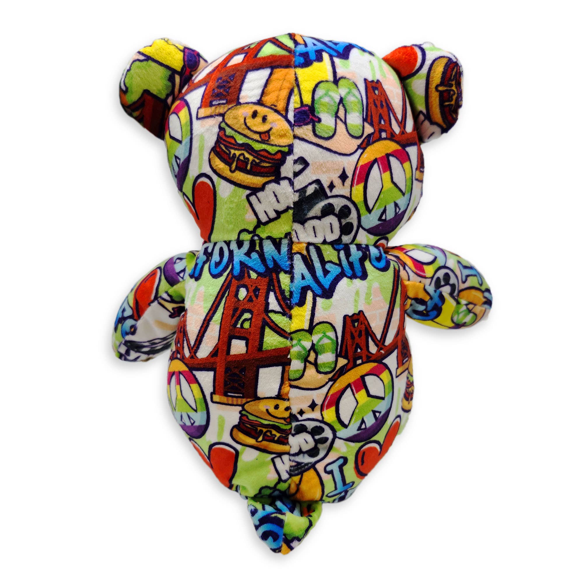 Plushology® by RGU - Wholesale Stuffed/Plush Toy - Kids & Baby - 10" California Graffiti Teddy Bear • Eco3