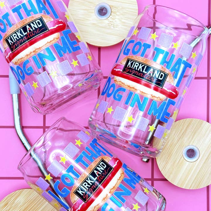 Jag har den där (heta) hunden i mig - 16oz. glastumbler för wholesale av Chaos Magic Studio