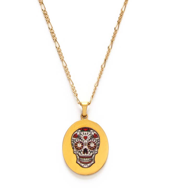Amano Studio - Wholesale Pendant/Charm Necklace - Mexican Sugar Skull Pendant Necklace