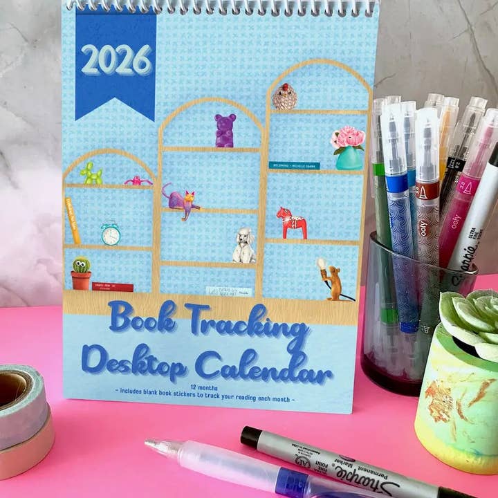 Unruly Wit - Wholesale Calendar - 2026 Book Tracking Desktop Calendar