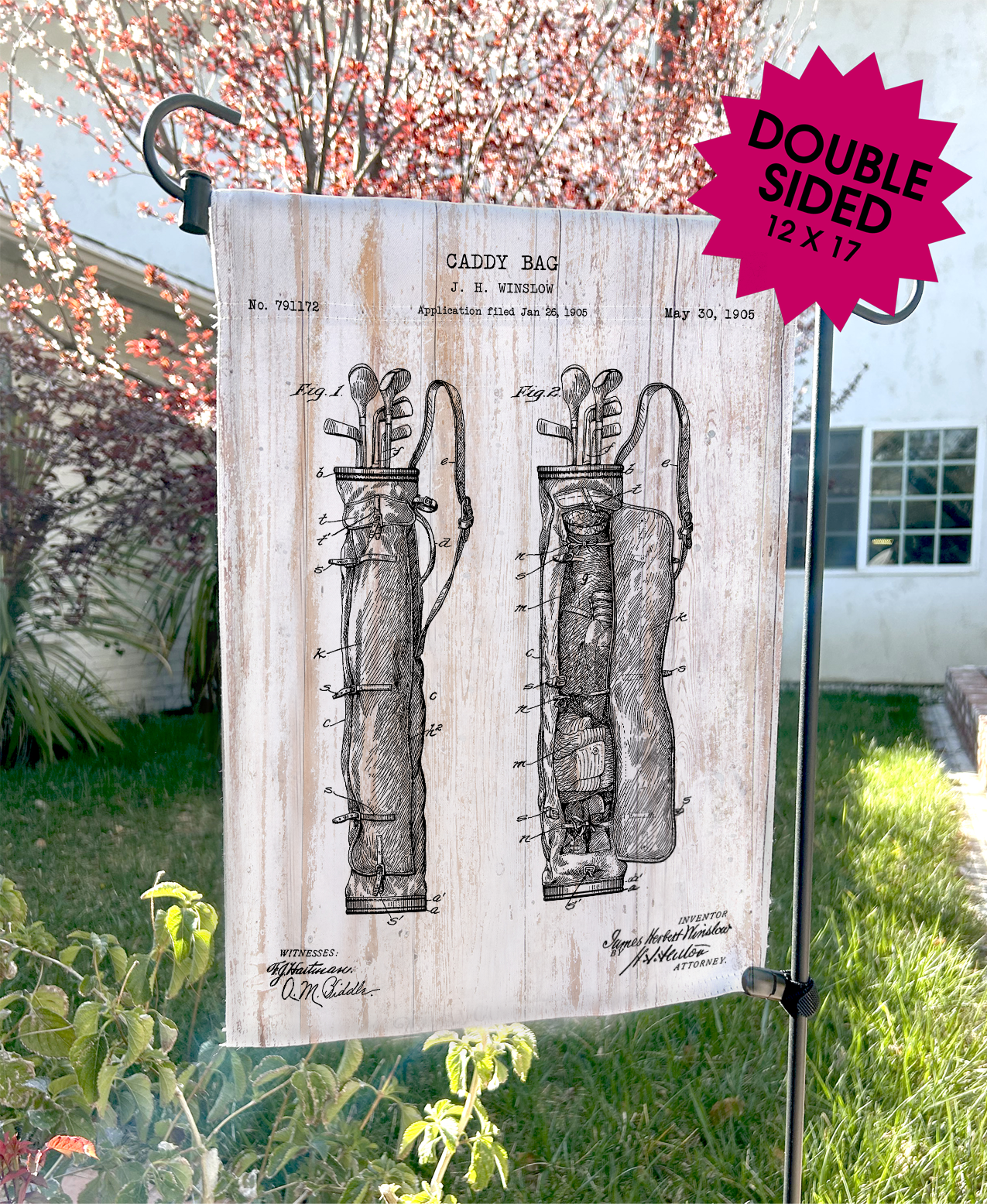 Avery Lane Gifts - Wholesale Flag - Vintage Golf Caddy Bag Garden Flags0