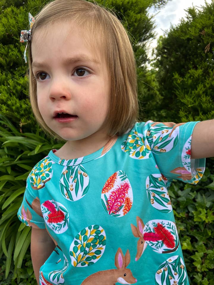 Kids T-Shirt in 'Easter Bilbies’ for wholesale by Blue Kettle Designs