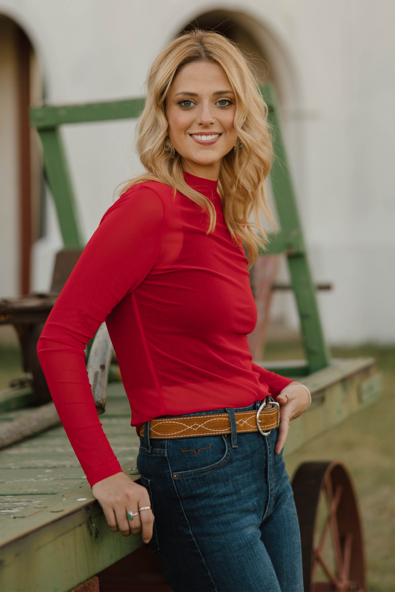 Sterling Kreek – wholesale Blus - Dam – Meshed Out Red1