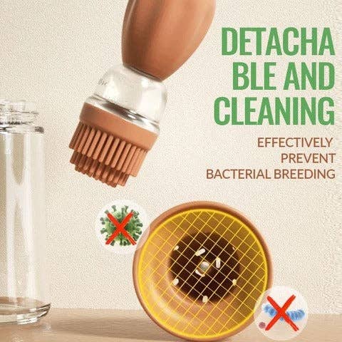 VIGOR - Wholesale Dispenser voor olie/azijn - Perfect druppelende oliefles met siliconenborstel Pasteak L3