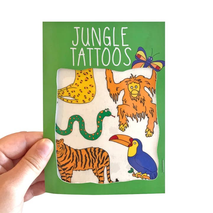 Neon Magpie - Wholesale Temporary Tattoo - Kids - Jungle Animal Transfer Tattoos