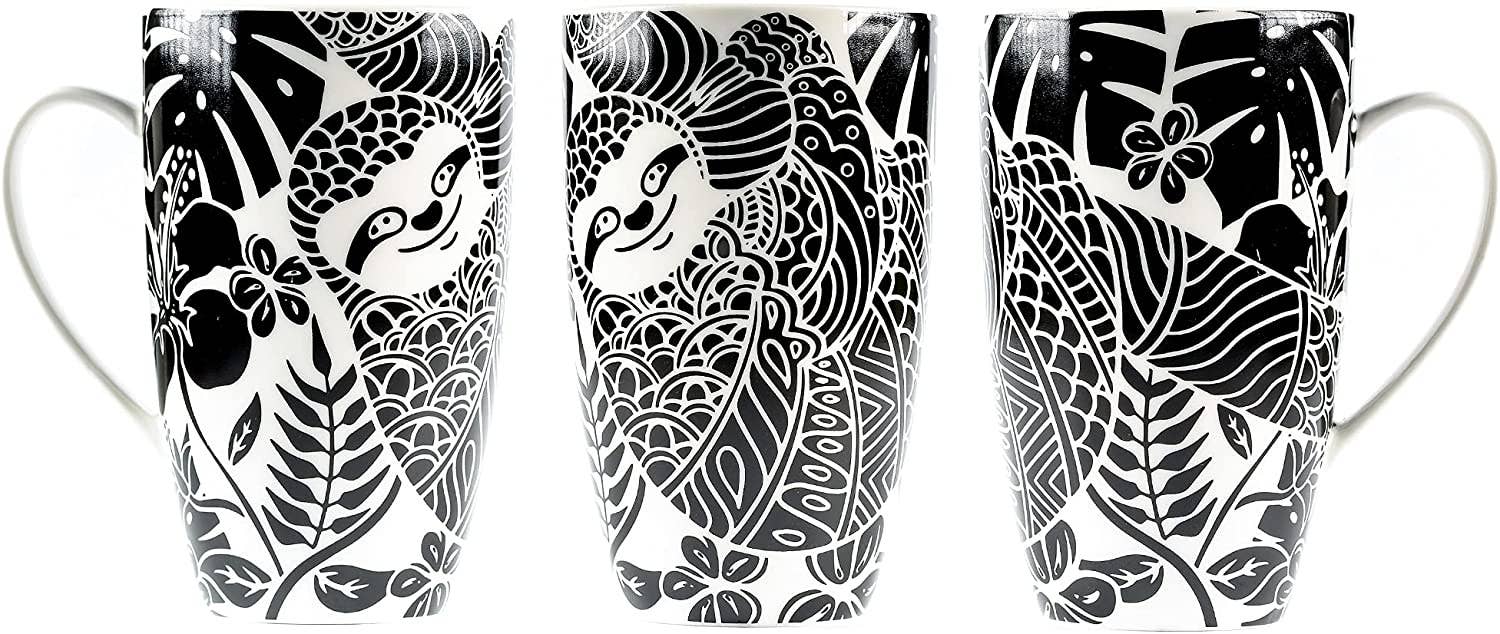 Greenline Goods - Wholesale Coffee Mug - Sloth Coffee and Tea Mug With Ceramic Lid + Infuser (16oz)1