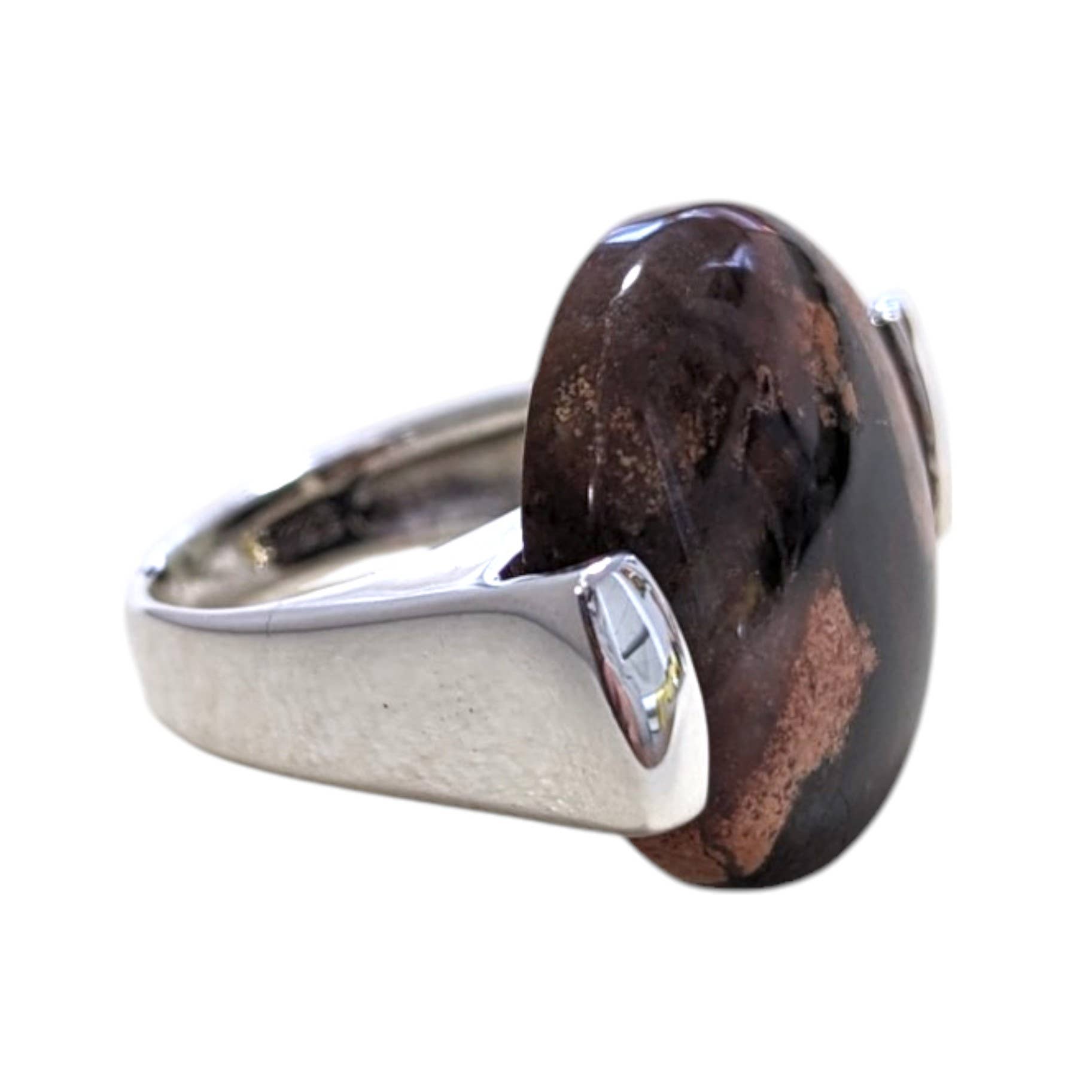 Saraswati Imports - Wholesale Single Stone/Solitaire Ring - SALE Brecciated Jasper Sterling Silver Ring1