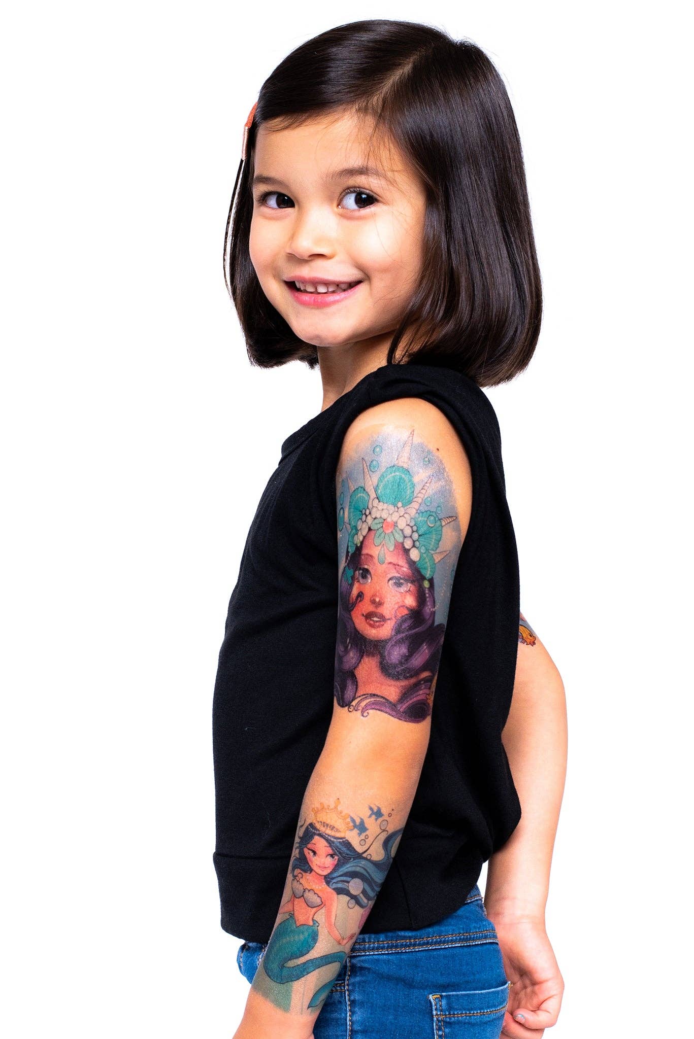 Tony Ray - Wholesale Temporary Tattoo - Kids - Majestic Mermaid Full Sleeve Tattoo2