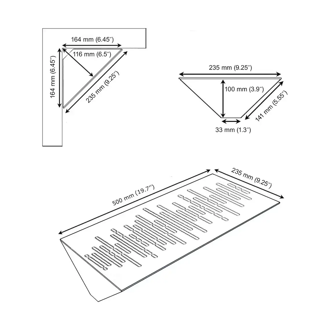 ATB-Sound sp. z o. o. - Vente Décoration murale - Petit piège à basses "WAVE-Horizont" 23x50cm pour coin de plafond5
