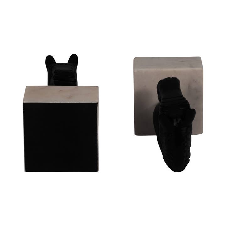 Sagebrook Home - Wholesale Bookend - Bookends Set of 2 - White/Black Metal Horse Head, 7 in.10