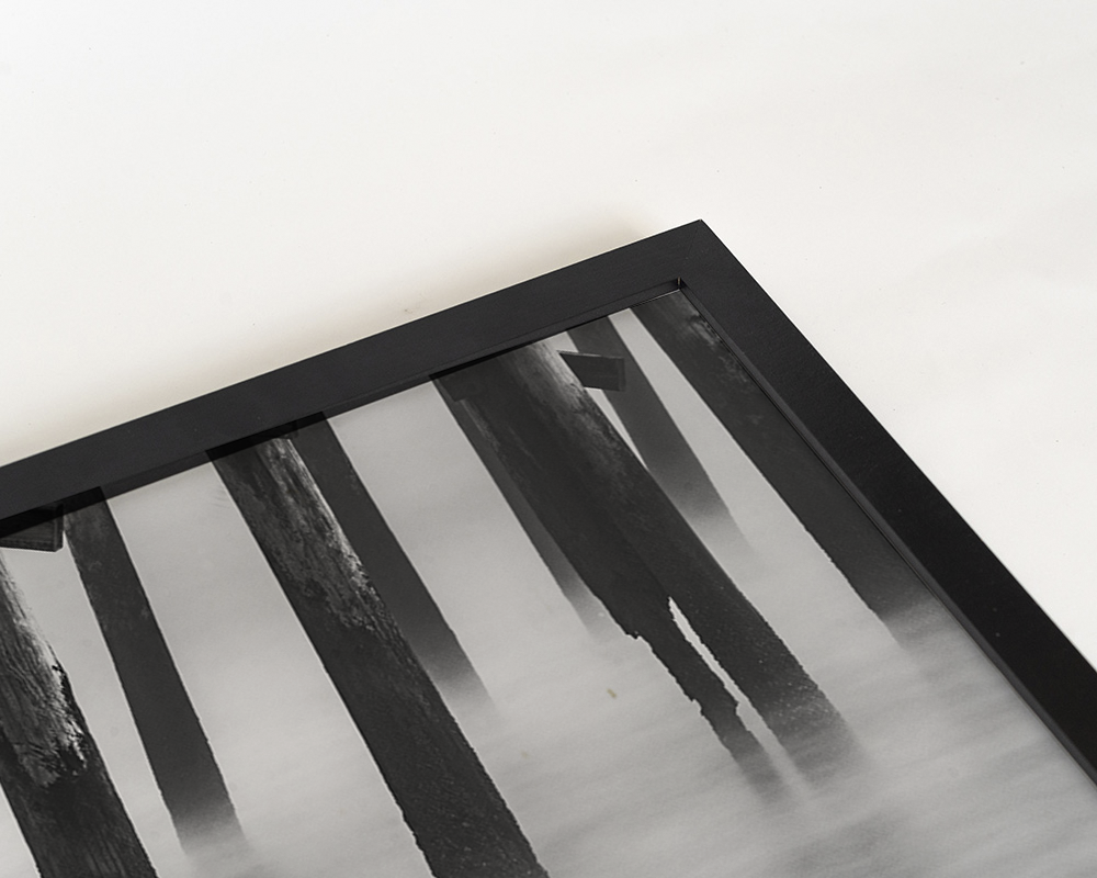 Black Foggy Ocean image. Wall art print with frame. for wholesale on Faire8