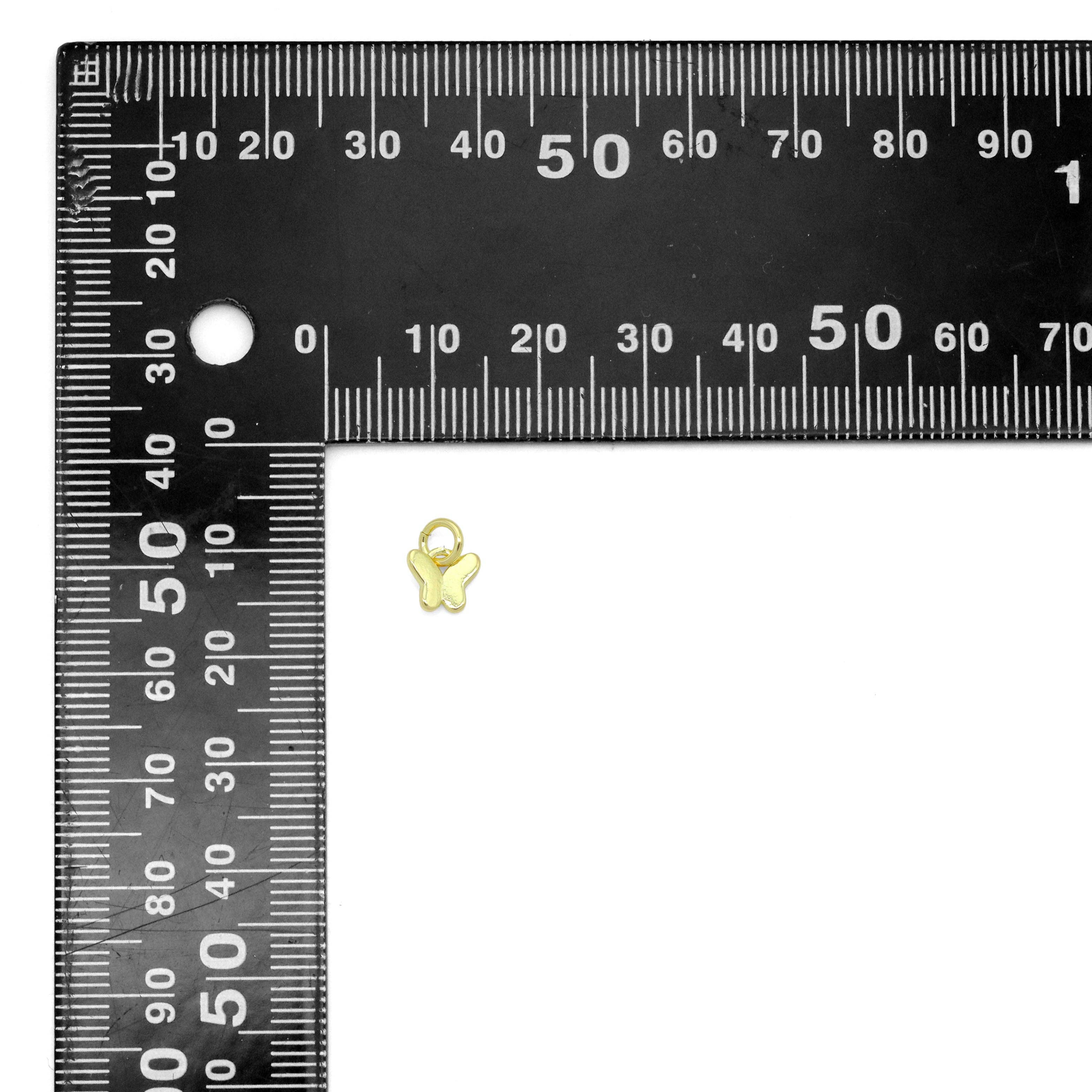 BestBeads&Beyond - Wholesale Individual Charm/Pendant - Tiny Gold Butterfly Shape Charm Pendant, Sku#LK10563