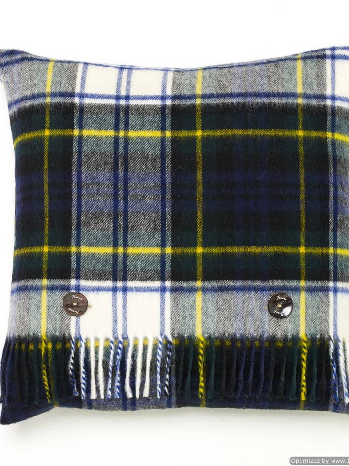 Merino Lambswool - Dress Gordon Tartan Plaid Pillow - Made in England for wholesale by Bronte Moon
