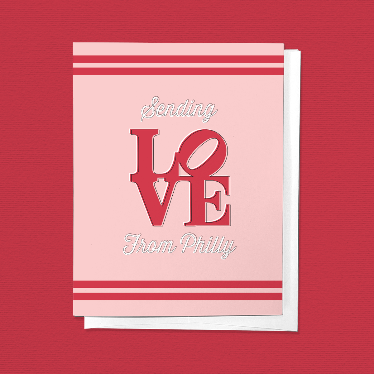 Parcel Island - Vente Cartes de Saint-Valentin - Carte de vœux douce pour la Saint-Valentin Sending Love From Philly2