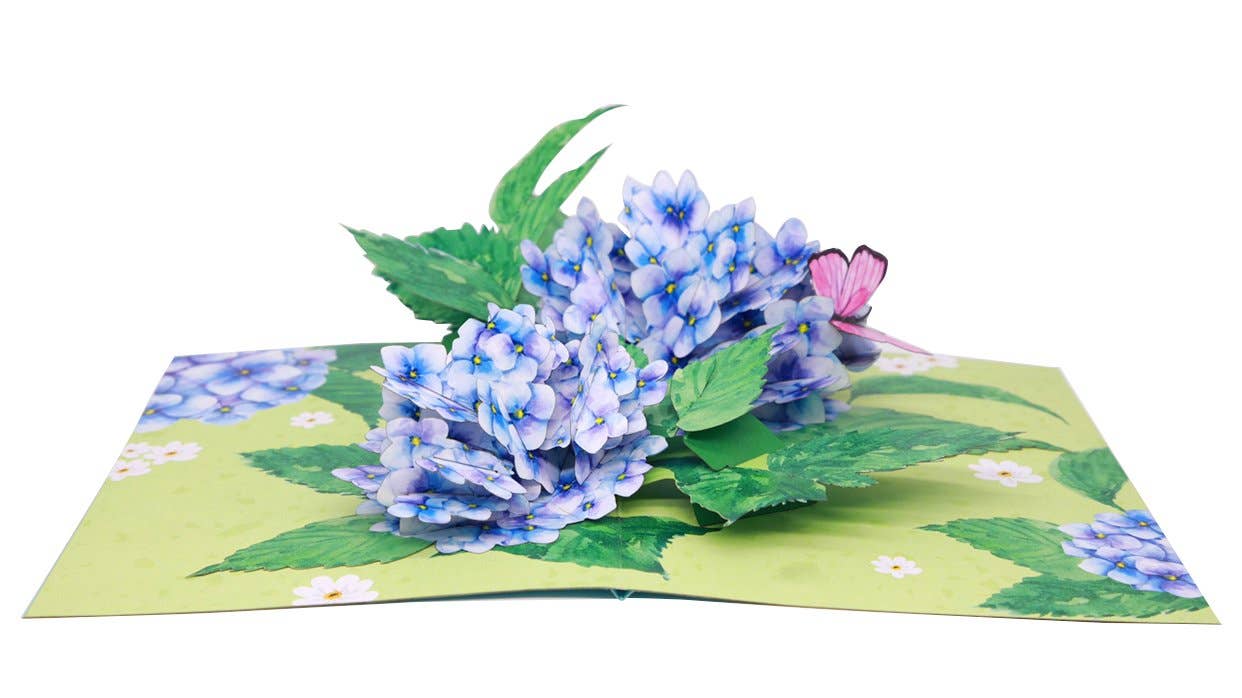 Liif Pop Up Card – wholesale Vardagliga hälsningskort – Hydrangea pop-upkort3