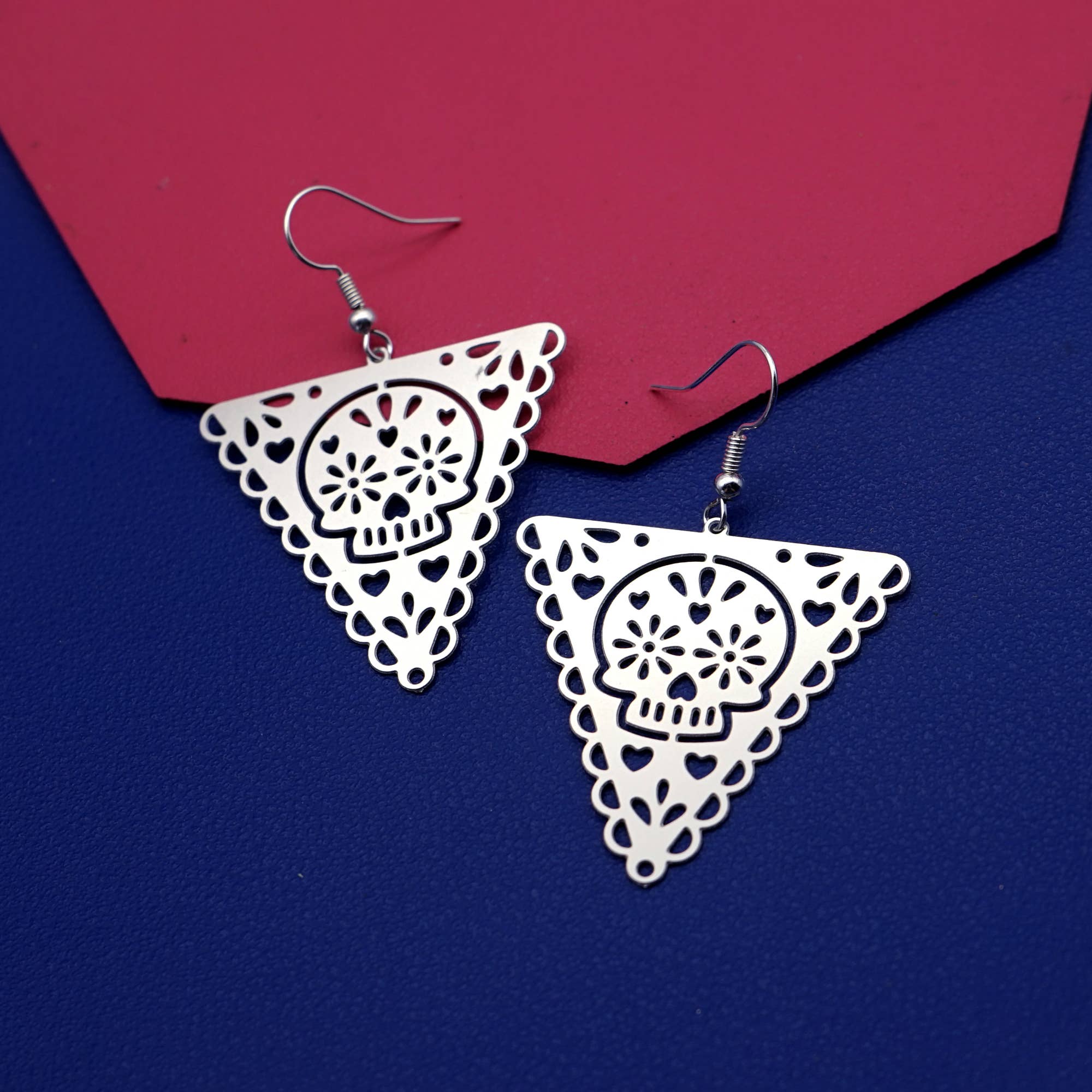 HappyJewelrySupplies - Vendita all'ingrosso Orecchini pendenti - Orecchini Triangolo in Acciaio Inossidabile – Stile Geometria Spettrale