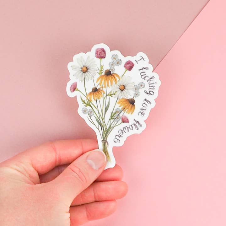 Naughty Florals – wholesale Klistermärke – Jag älskar blommor klistermärke