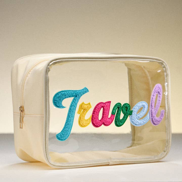 Lilla Haven - Wholesale Pouch - Women's - Large Clear PVC Pouch with Letters-Pool, Beach, Swim, Travel