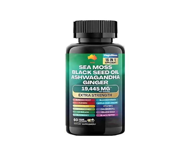 Happy Geo Inc - Wholesale Oral Supplement/Vitamin - Sea Moss Supplement with black Seed Oil, Ashwagandha