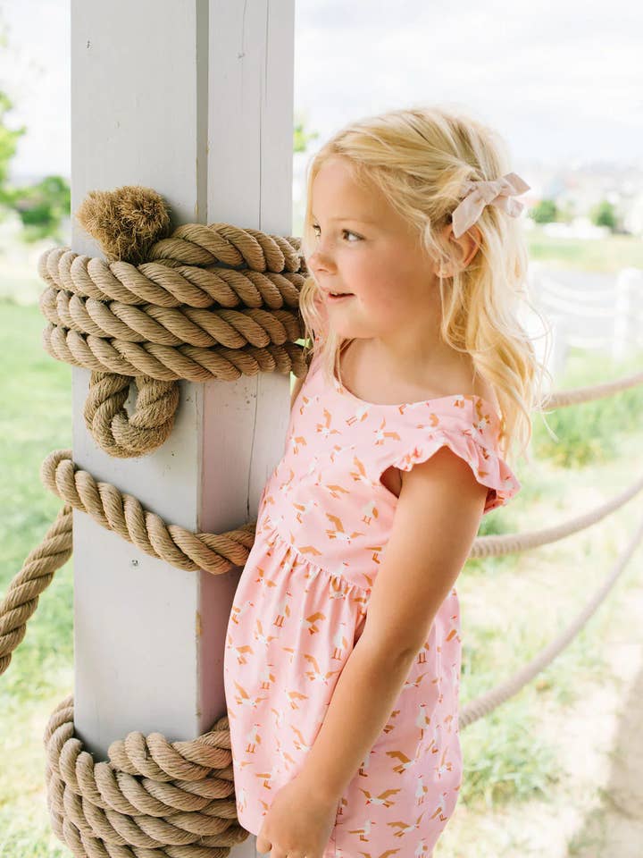 Ollie Jay - Wholesale Romper - Kids - Macie Romper in Seagull | girls clothing