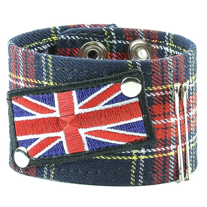 BC335 UNION JACK UK PUNK BRACELET for wholesale by Funk Plus