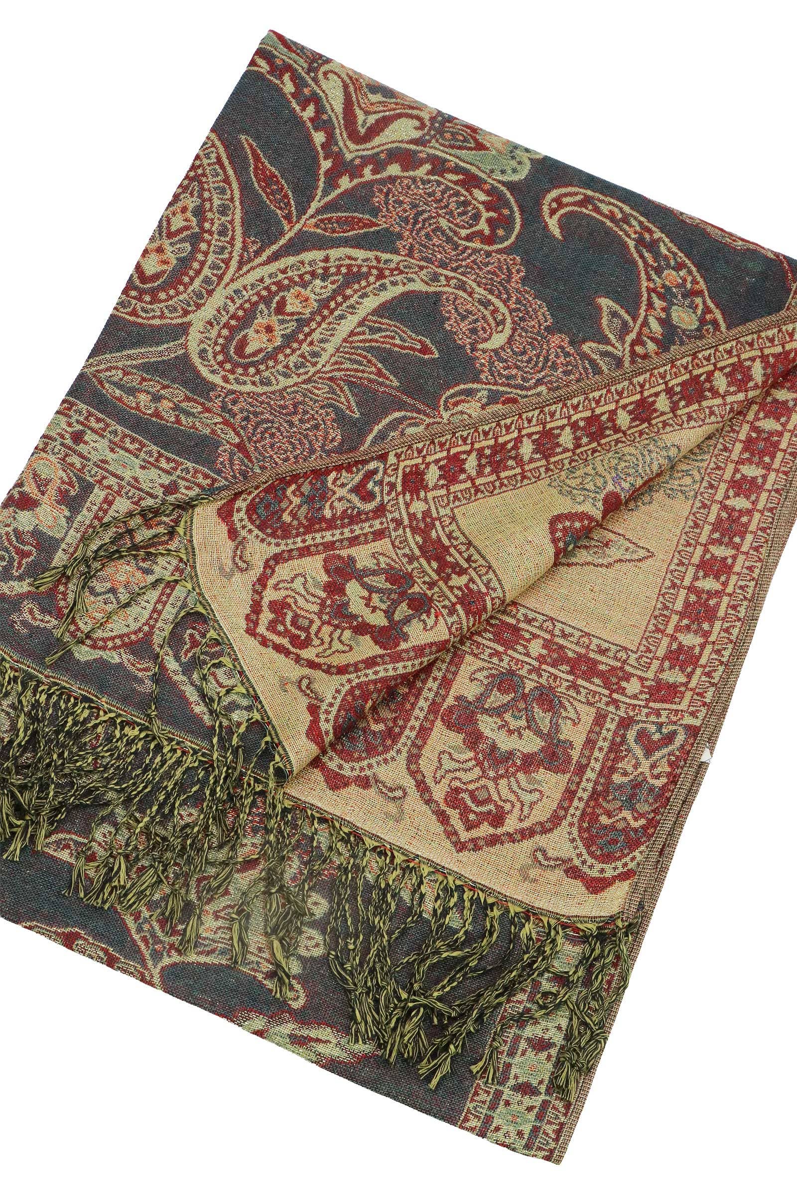 Assorted Paisley Vineyard Metallic Twist Pashmina Shawl for wholesale on Faire18