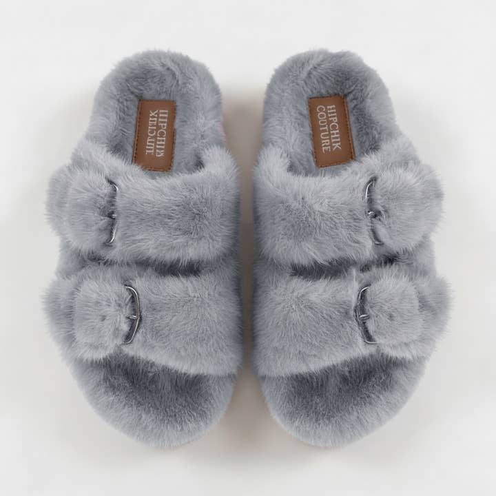 Mink Slide Sandals Shoes - BASIC COLORS for wholesale by Hipchik