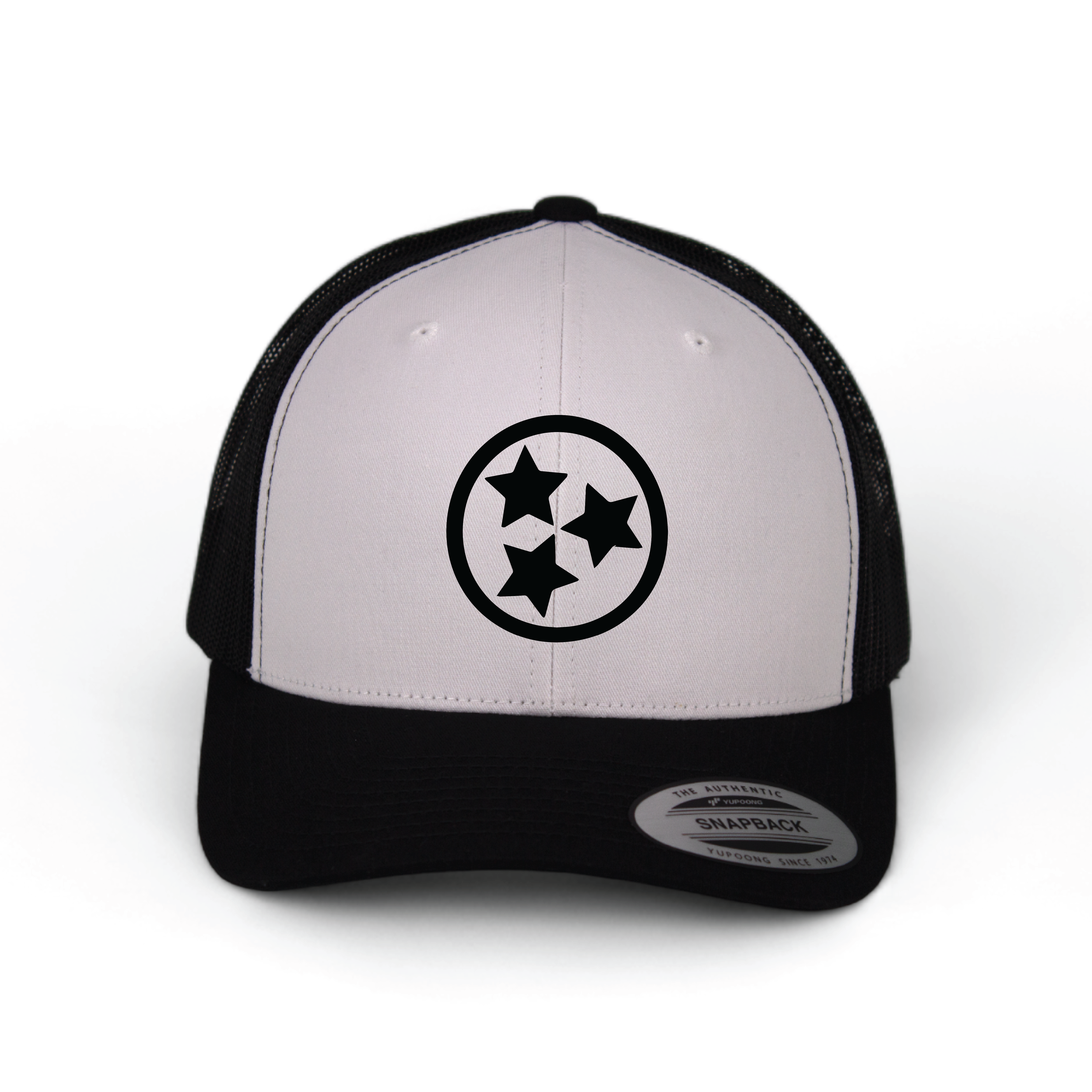 Cotton Mule - Wholesale Trucker Hat - Unisex - Black Silicone Tristar Trucker Hats1