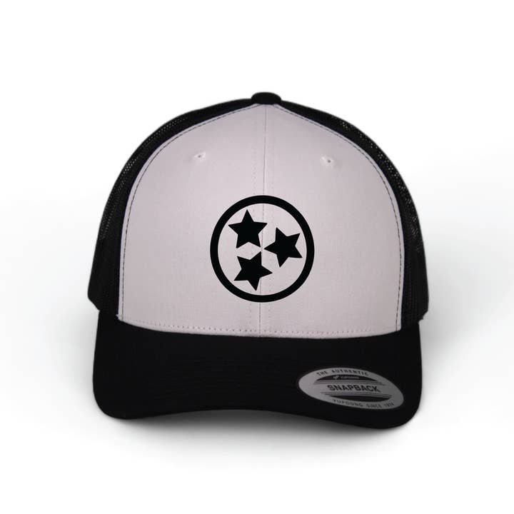 Cotton Mule - Wholesale Trucker Hat - Unisex - Black Silicone Tristar Trucker Hats1