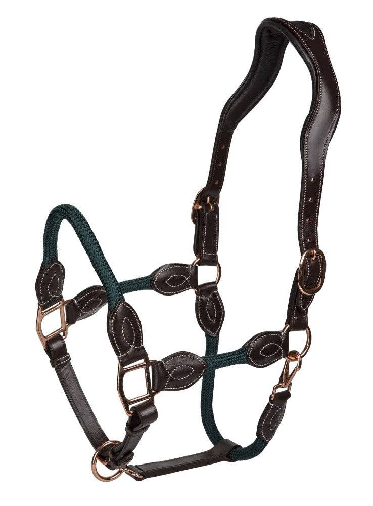 JPC Equestrian - Wholesale Horseback Riding Gear - Henri de Rivel Leather Rope Halter1