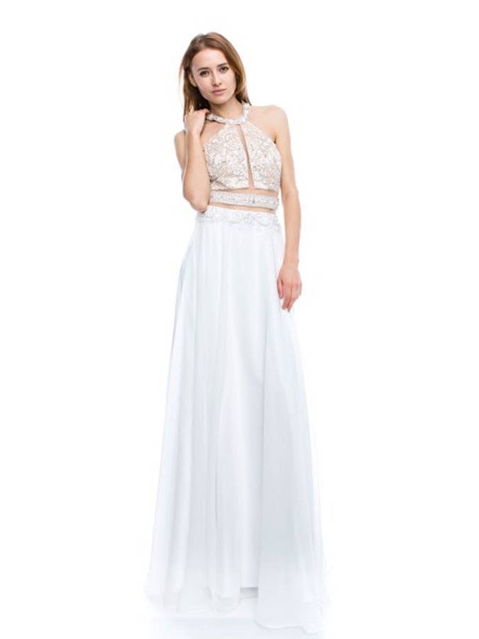 Chicas - Vente Robe – femme - Robe longue en mousseline à parties transparentes. VERSION 60084