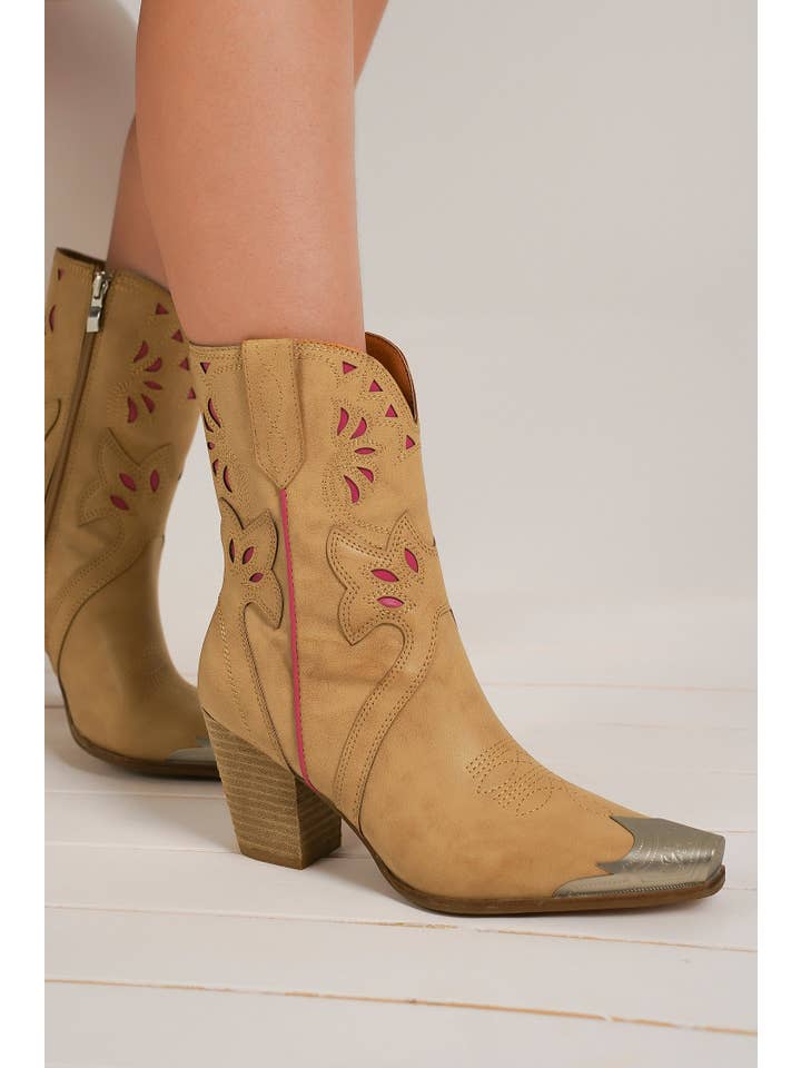 BEAST FASHION - Vente Bottes de cowboy – femme - Bottines Brodées DAKOTA-1010