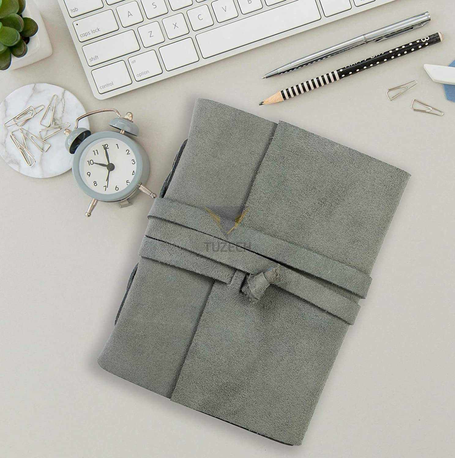 Tuzech Leather - Wholesale Journal/Diary - Tuzech Leather Journal Writing Notebook Antique Handmade Leather Bound Daily Notepad for Men/Women Unlined Paper for Art Sketchbook Travel Diary to Write in 7 Inches15