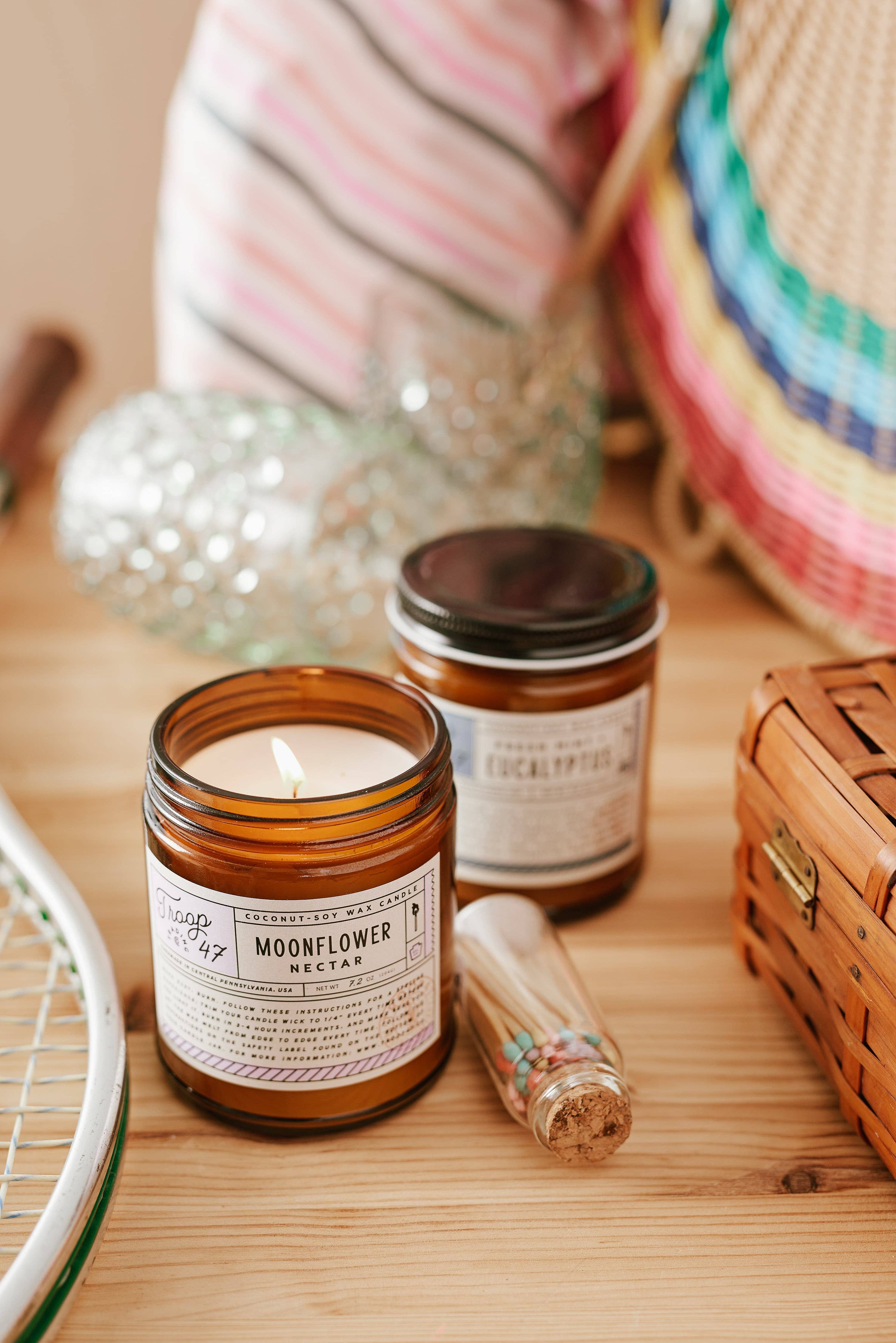 Troop 47 Trading Co. - Wholesale Jar/Filled Candle - Mandarin + Raspberry Candle Jar1