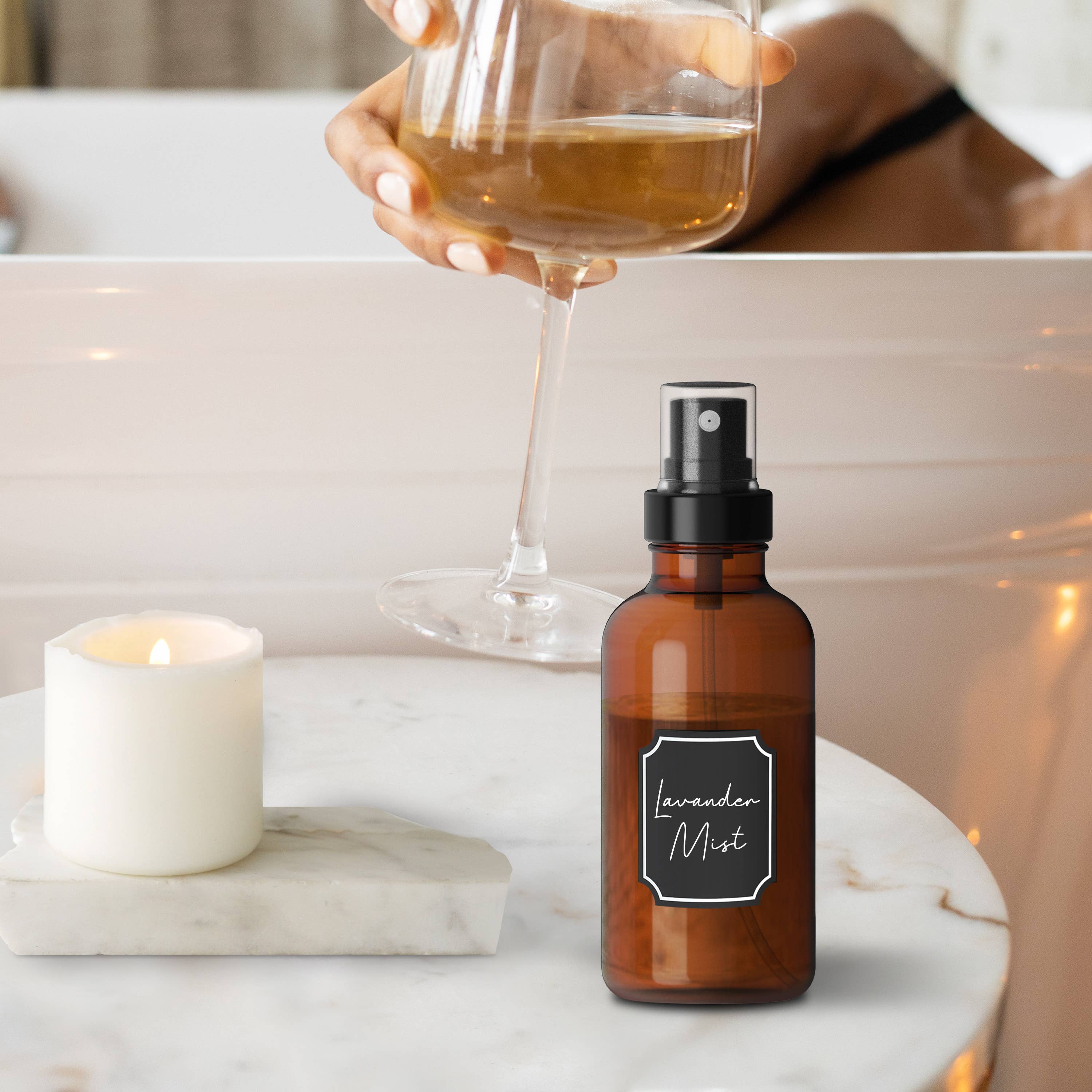 Nevlers - Wholesale Spray Bottle - Amber Glass Spray Bottles - 4 oz. (Pack of 24)7