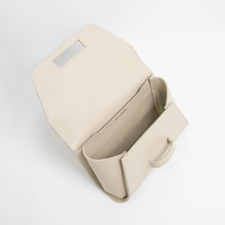 Unofuku - Wholesale Shoulder Bag - Women's - re:credo Noemi 4-Way Shoulder Bag (Beige)5